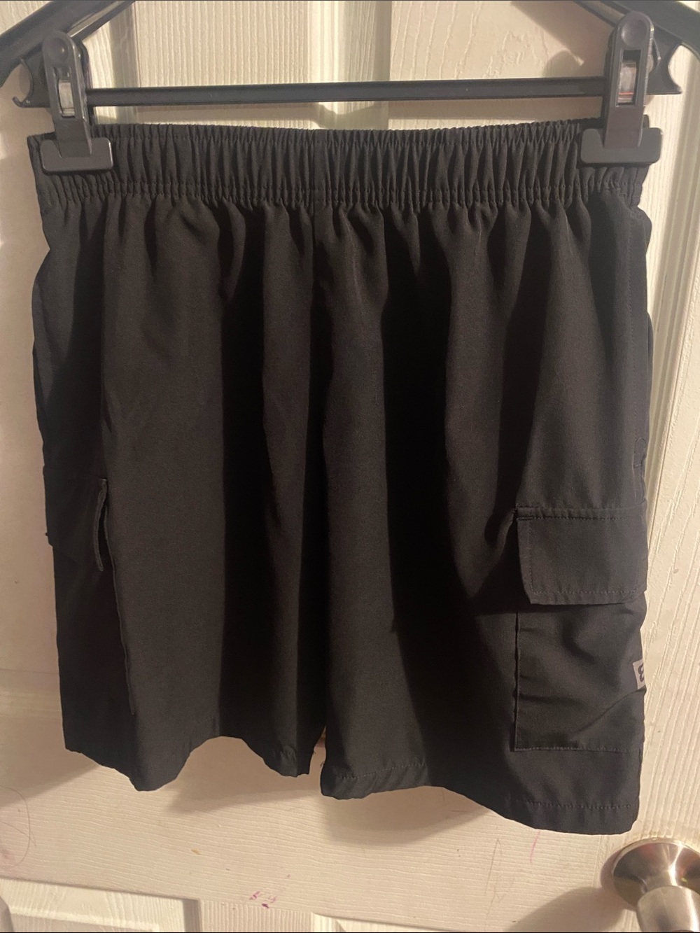 Layer 8 Black Kids Cargo Shorts with Pockets